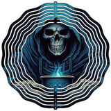 Reeper Blue Flame Novelty Metal Wind Spinner