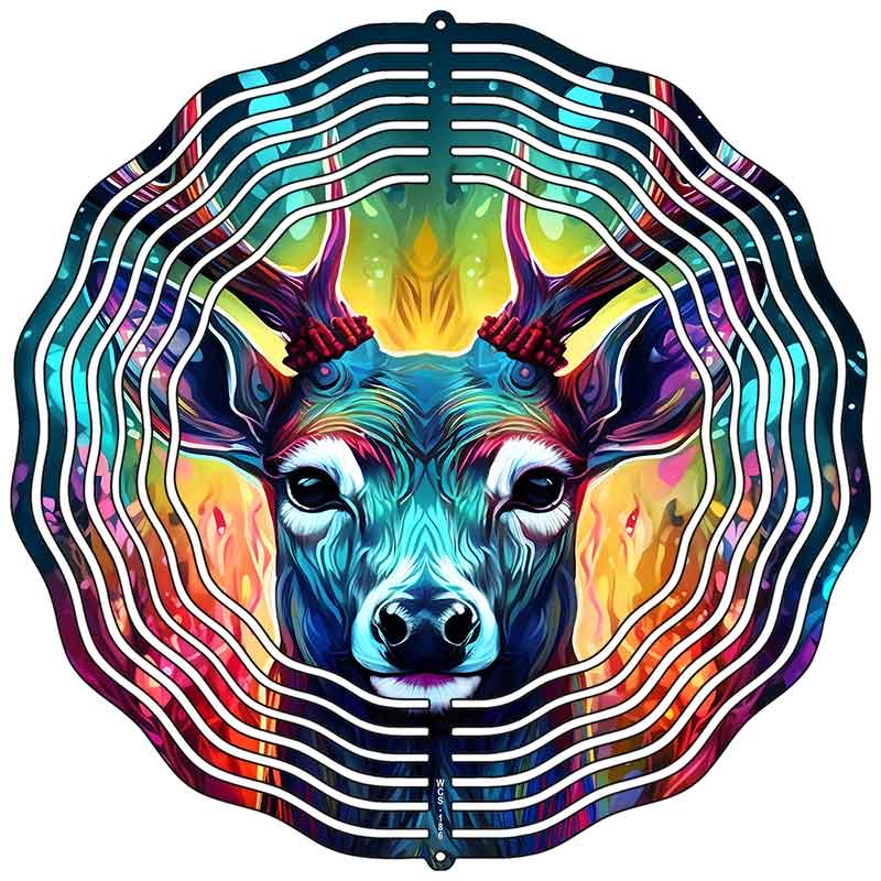 Deer Iredescence Novelty Metal Wind Spinner