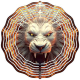 Lion with Flame Mane Novelty Metal Wind Spinner
