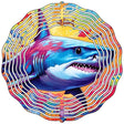 Shark with Fish Novelty Metal Wind Spinner