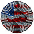 American Flag Foiled Novelty Metal Wind Spinner