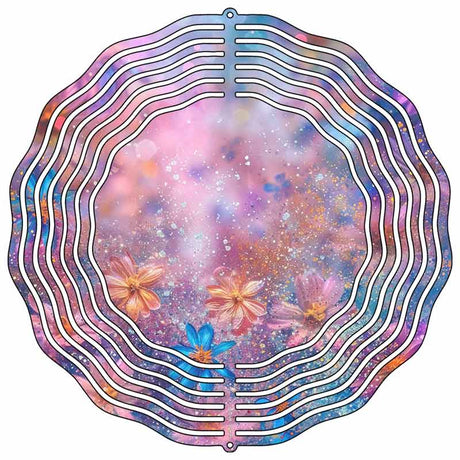 Foggy Flowers Novelty Metal Wind Spinner