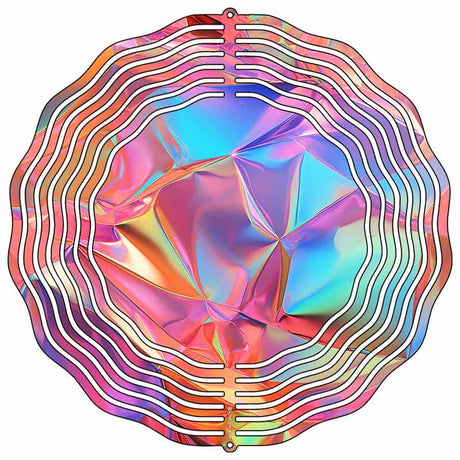 Iredescence Ribbon Novelty Metal Wind Spinner