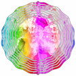 Rainbow Snowcone Novelty Metal Wind Spinner