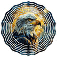 Bald Eagle in Moonlight Novelty Metal Wind Spinner WCS-275