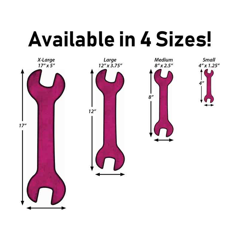 Wrench Sticker Decal Sizes