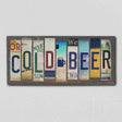 Cold Beer License Plate Tag Strip Novelty Wood Sign WS-085
