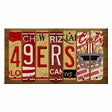 49ers Cut License Plate Strip Wood Sign WS-101 8" x 13" Strip Sign (WS)