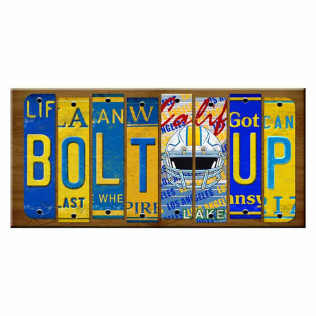 Bolt Up Cut License Plate Strip Wood Sign WS-104 8" x 14" Strip Sign (WS)