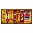 Chiefs Cut License Plate Strip Wood Sign WS-106 8" x 14" Strip Sign (WS)