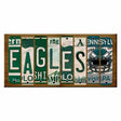 Eagles Cut License Plate Strip Wood Sign WS-107 8" x 14" Strip Sign (WS)