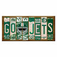 Go Jets Cut License Plate Strip Wood Sign WS-110 8" x 14" Strip Sign (WS)