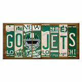 Go Jets Cut License Plate Strip Wood Sign WS-110 8" x 14" Strip Sign (WS)