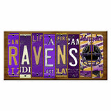 Ravens Cut License Plate Strip Wood Sign WS-114 8" x 14" Strip Sign (WS)