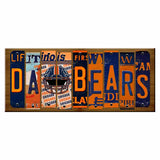 Da Bears Cut License Plate Strip Wood Sign WS-120 8" x 16" Strip Sign (WS)
