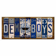 Dem Boys Cut License Plate Strip Wood Sign WS-121 8" x 16" Strip Sign (WS)