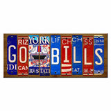 Go Bills Cut License Plate Strip Wood Sign WS-123 8" x 16" Strip Sign (WS)