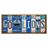 Go Lions Cut License Plate Strip Wood Sign WS-126 8" x 16" Strip Sign (WS)
