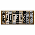 Raiders Cut License Plate Strip Wood Sign WS-128 8" x 16" Strip Sign (WS)
