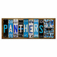 Panthers Cut License Plate Strip Wood Sign WS-133 8" x 18" Strip Sign (WS)
