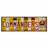 Commanders Cut License Plate Strip Wood Sign WS-139 8" x 21" Strip Sign (WS)