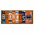 Broncos Cut License Plate Strip Wood Sign WS-140 8" x 16" Strip Sign (WS)