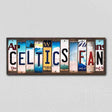 Celtics Fan License Plate Tag Strips Novelty Wood Signs WS-364