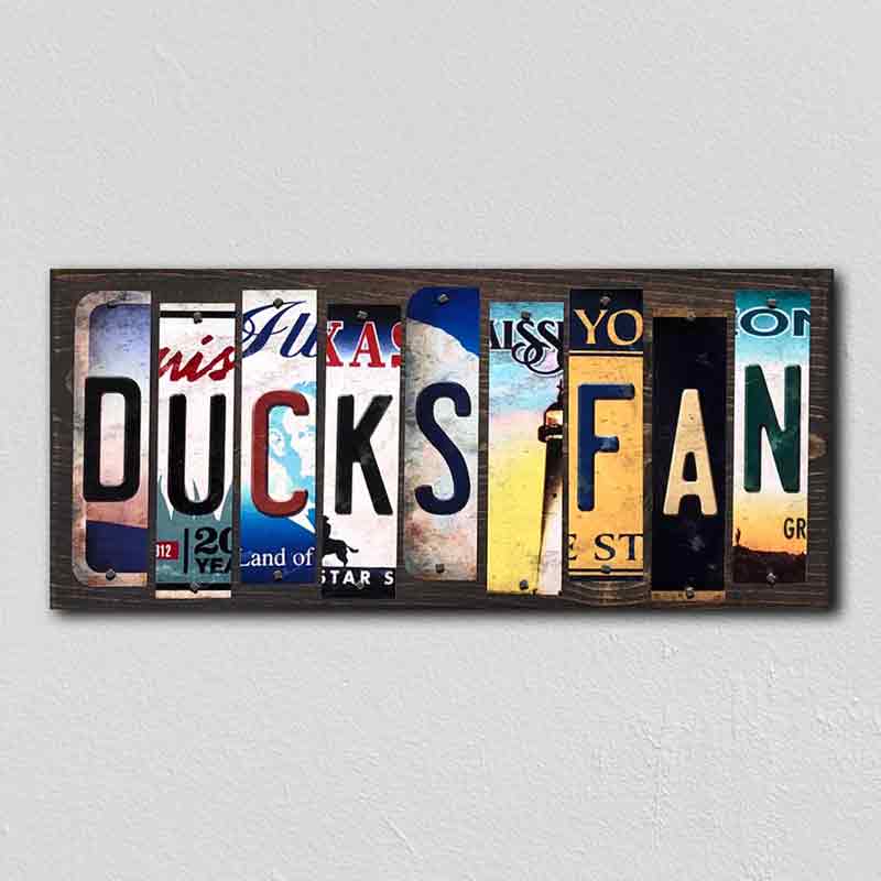 Ducks Fan License Plate Tag Strips Novelty Wood Signs WS-437