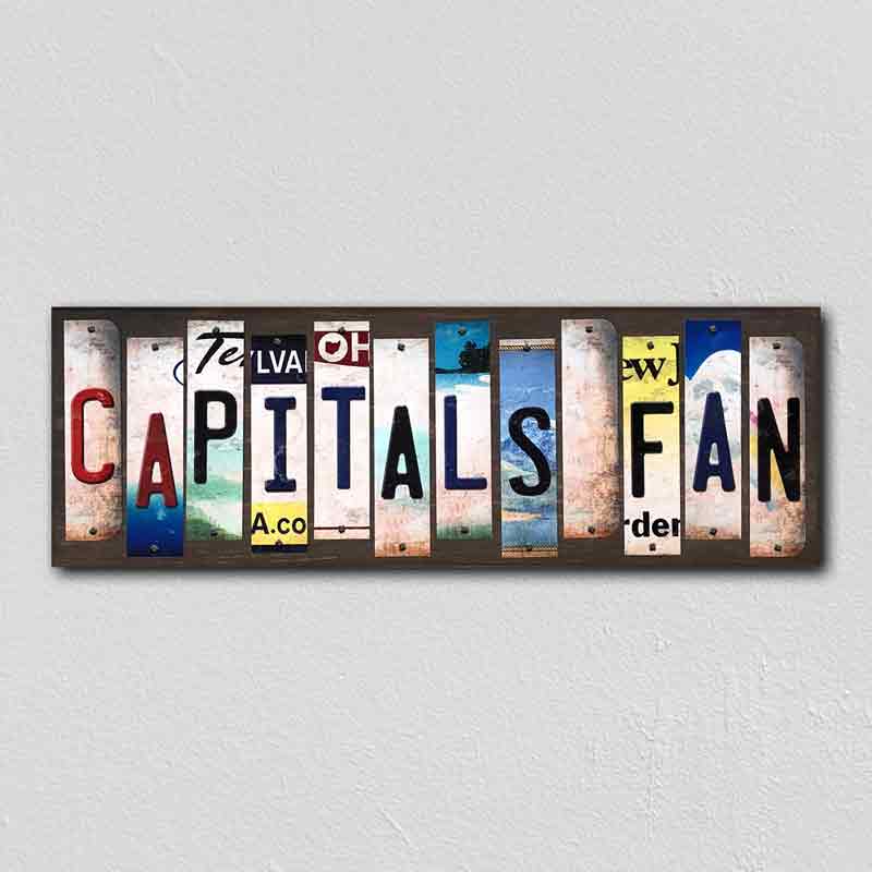Capitals Fan License Plate Tag Strips Novelty Wood Signs WS-438