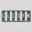Celtics Fan Team Colors Basketball Fun Strips Novelty Wood Sign WS-659