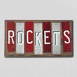 Rockets Team Colors Basketball Fun Strips Novelty Wood Sign WS-700