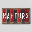 Raptors Team Colors Basketball Fun Strips Novelty Wood Sign WS-706