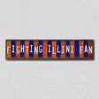 Fighting Illini Fan Team Colors College Fun Strips Novelty Wood Sign WS-899