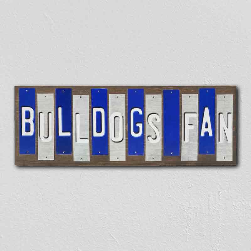 Bulldogs Fan WA Team Colors College Fun Strips Novelty Wood Sign WS-965