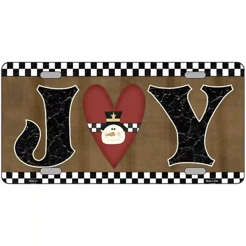 Joy Metal Novelty License Plate 12" x 6" (LP)