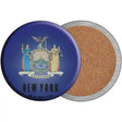 New York State Flag Novelty Circle Coaster Set of 4