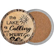 Lake is Calling Novelty Circle Coaster Set of 4 3.5" Coaster (Sets of 4) (CC)