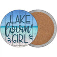 Lake Lovin Girl Novelty Circle Coaster Set of 4 3.5" Coaster (Sets of 4) (CC)
