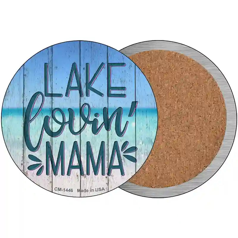 Lake Lovin Mama Novelty Circle Coaster Set of 4 3.5" Coaster (Sets of 4) (CC)