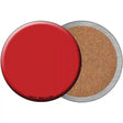 Red Novelty Circle Coaster Set of 4
