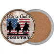 Gods Country Three Horsemen Novelty Circle Coaster Set of 4