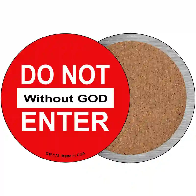 Do Not Enter Novelty Circle Coaster Set of 4