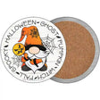 Spooky Halloween Gnome Novelty Circle Coaster Set of 4