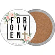 Forgiven with Cross Novelty Circle Coaster Set of 4