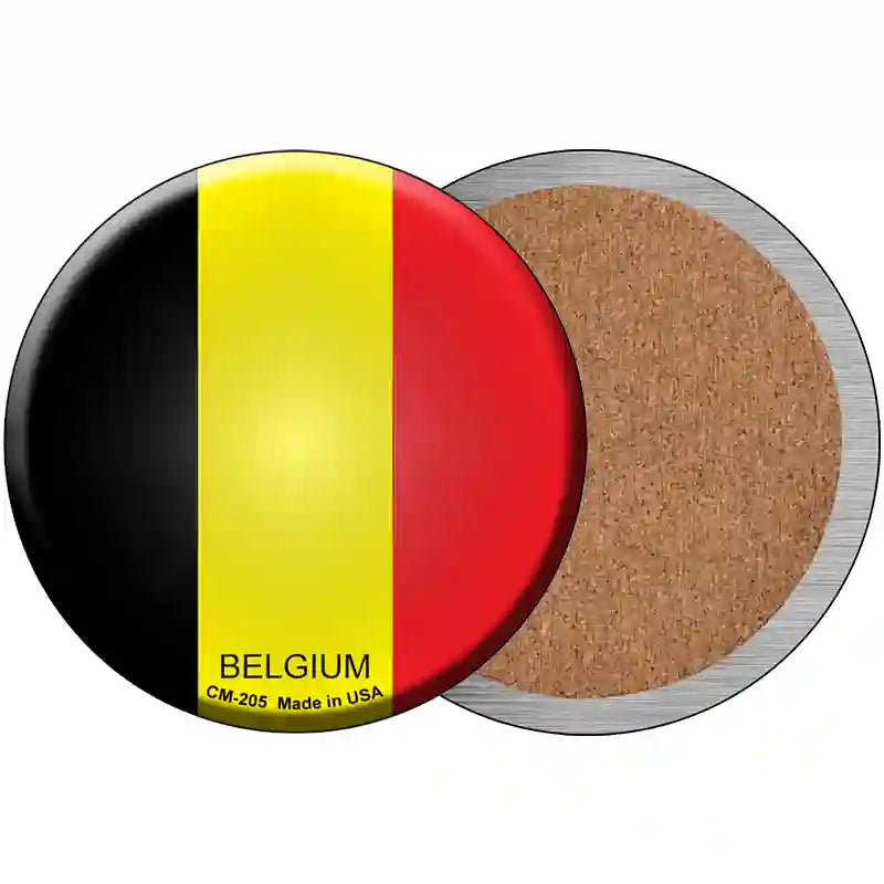 Belgium Country Novelty Circle Coaster Set of 4