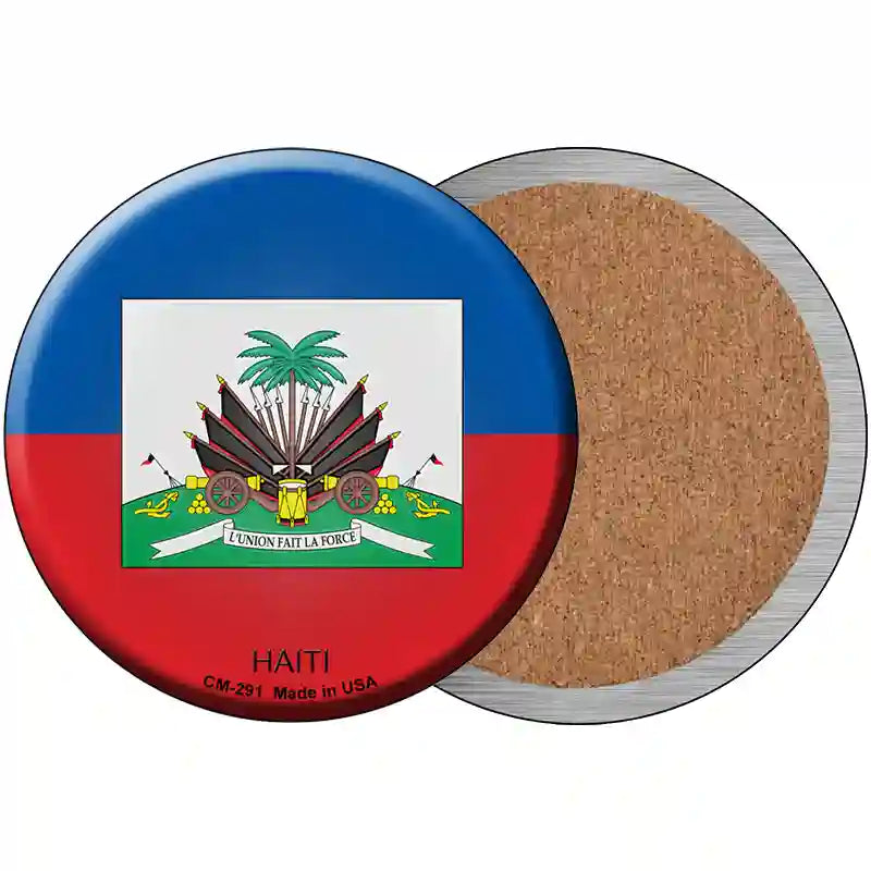 Haiti Country Novelty Circle Coaster Set of 4
