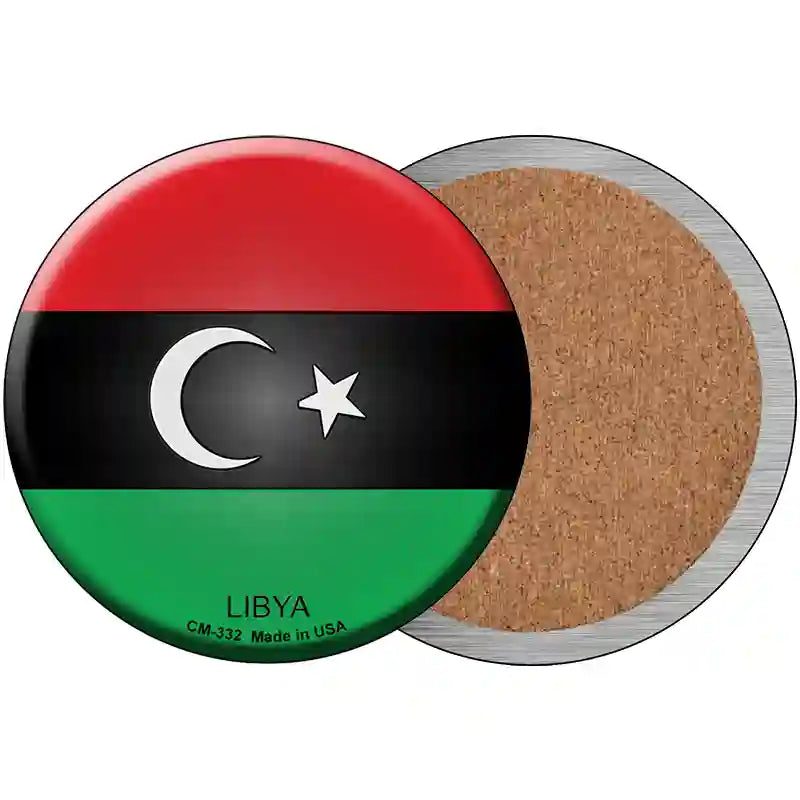 Libya Country Novelty Circle Coaster Set of 4