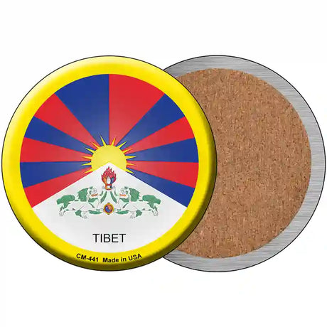 Tibet Country Novelty Circle Coaster Set of 4