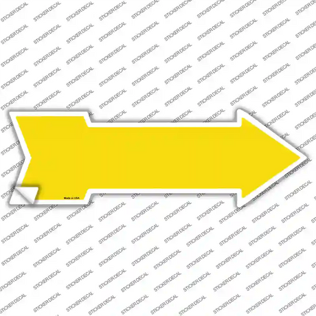 Yellow Novelty Arrow Sticker Decal