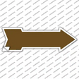 Brown Novelty Arrow Sticker Decal